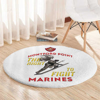 Montford Point Marines Round Carpet The Right To Fight - White - Wonder Print Shop