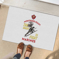 Montford Point Marines Rubber Doormat The Right To Fight - White - Wonder Print Shop