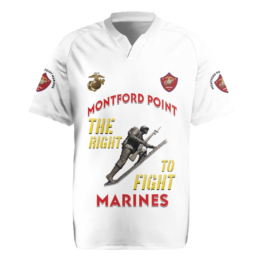 Montford Point Marines Rugby Jersey The Right To Fight - White - Wonder Print Shop
