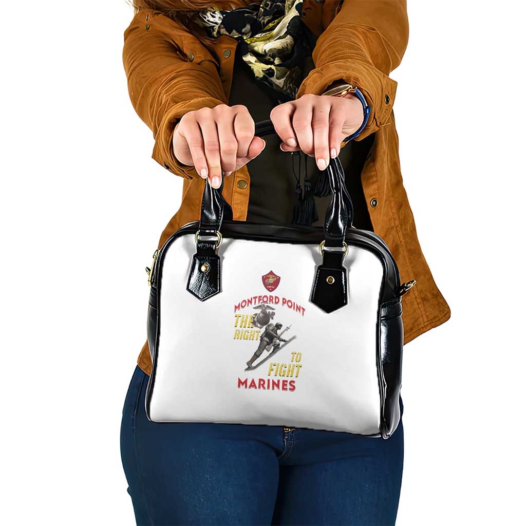 Montford Point Marines Shoulder Handbag The Right To Fight - White - Wonder Print Shop