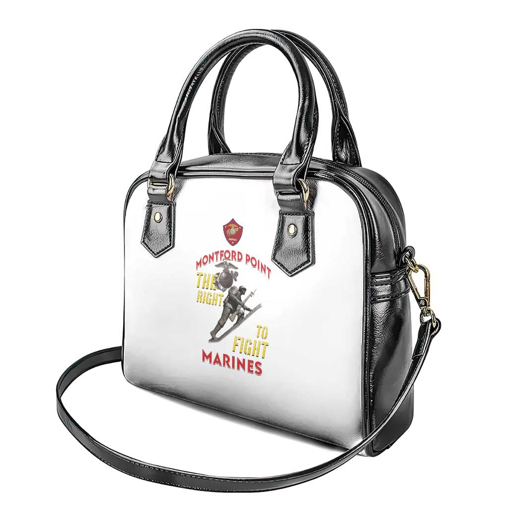 Montford Point Marines Shoulder Handbag The Right To Fight - White - Wonder Print Shop