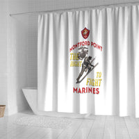 Montford Point Marines Shower Curtain The Right To Fight - White - Wonder Print Shop