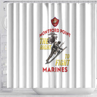 Montford Point Marines Shower Curtain The Right To Fight - White - Wonder Print Shop