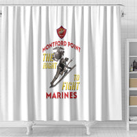 Montford Point Marines Shower Curtain The Right To Fight - White - Wonder Print Shop