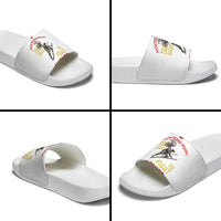 Montford Point Marines Slide Sandals The Right To Fight - White - Wonder Print Shop