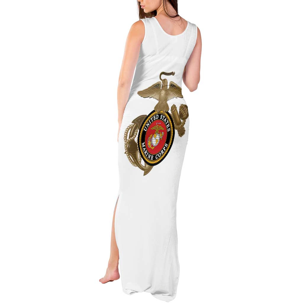 Montford Point Marines Tank Maxi Dress The Right To Fight - White - Wonder Print Shop