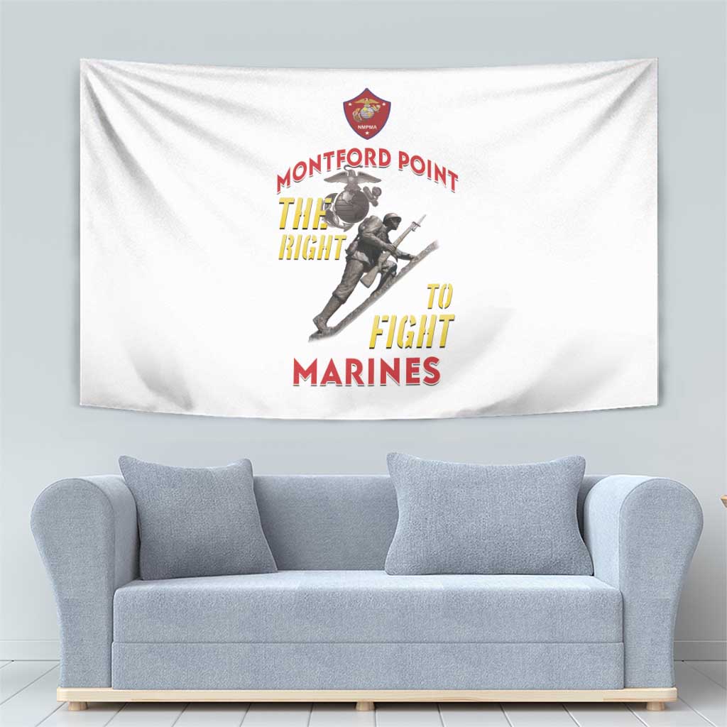 Montford Point Marines Tapestry The Right To Fight - White - Wonder Print Shop