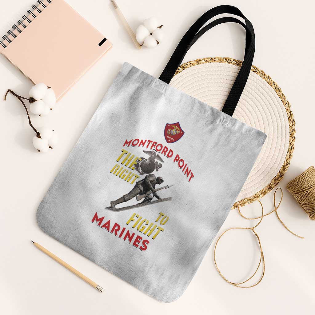 Montford Point Marines Tote Bag The Right To Fight - White - Wonder Print Shop