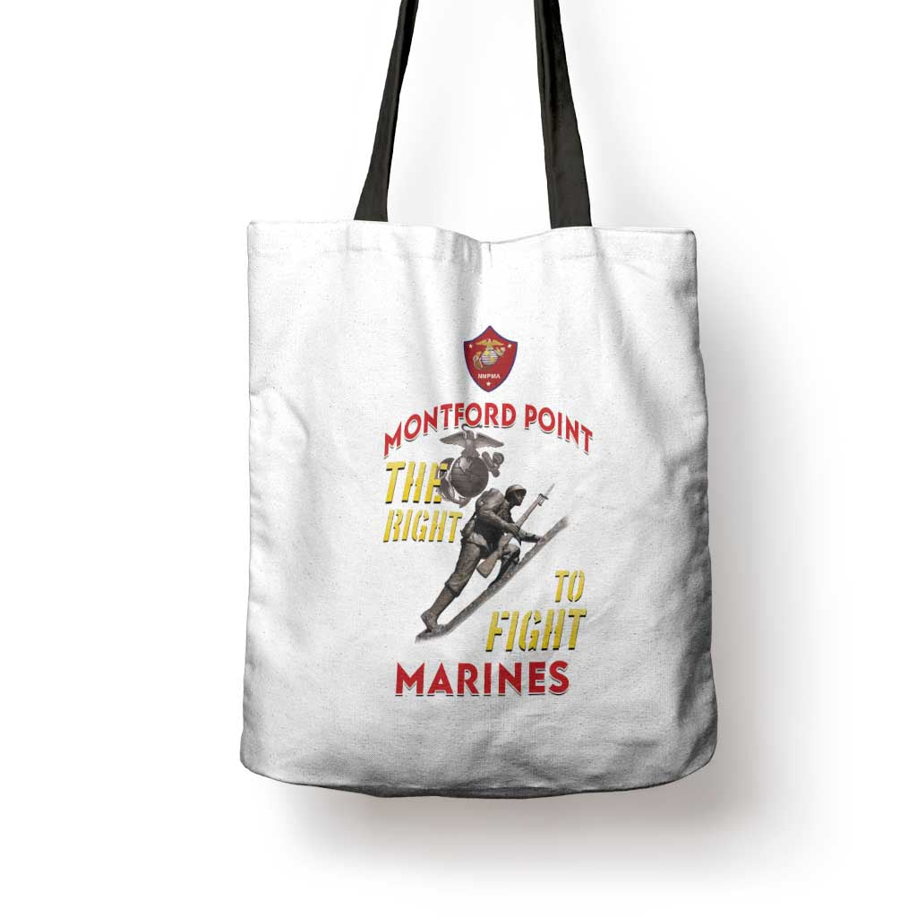 Montford Point Marines Tote Bag The Right To Fight - White - Wonder Print Shop