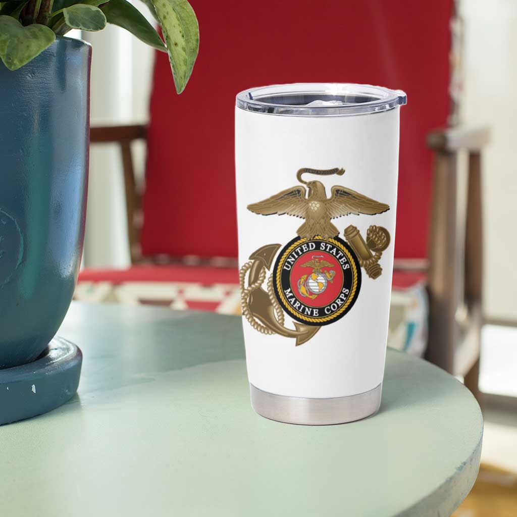 Montford Point Marines Tumbler Cup The Right To Fight - White - Wonder Print Shop