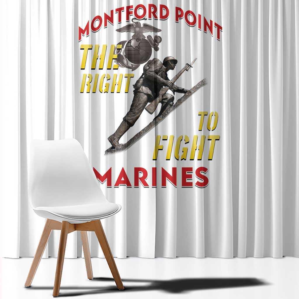 Montford Point Marines Window Curtain The Right To Fight - White - Wonder Print Shop