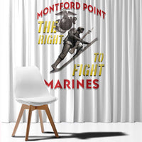 Montford Point Marines Window Curtain The Right To Fight - White - Wonder Print Shop