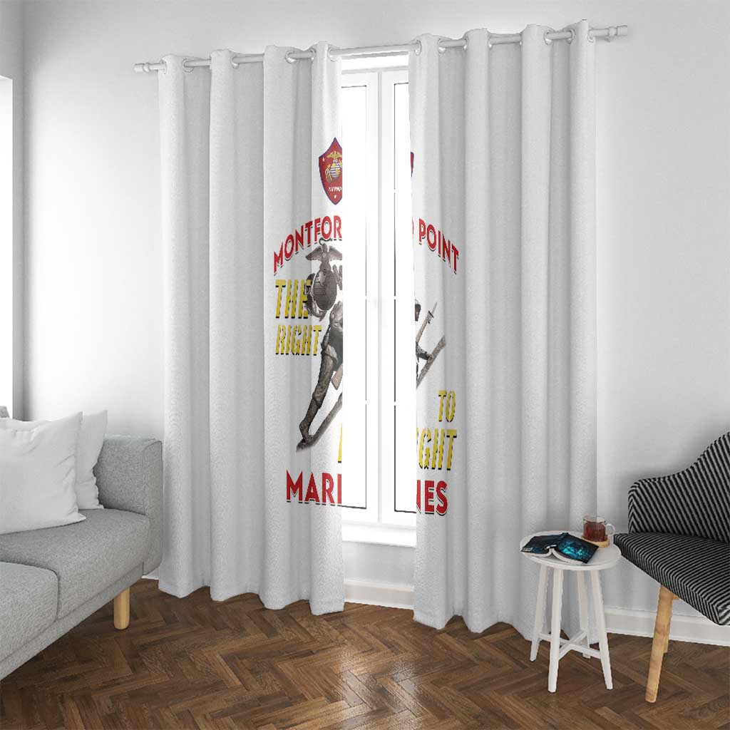 Montford Point Marines Window Curtain The Right To Fight - White - Wonder Print Shop