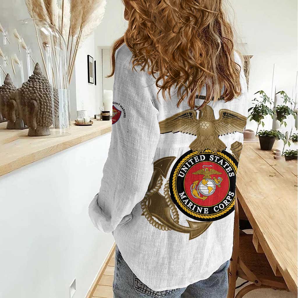 Montford Point Marines Women Casual Shirt The Right To Fight - White - Wonder Print Shop