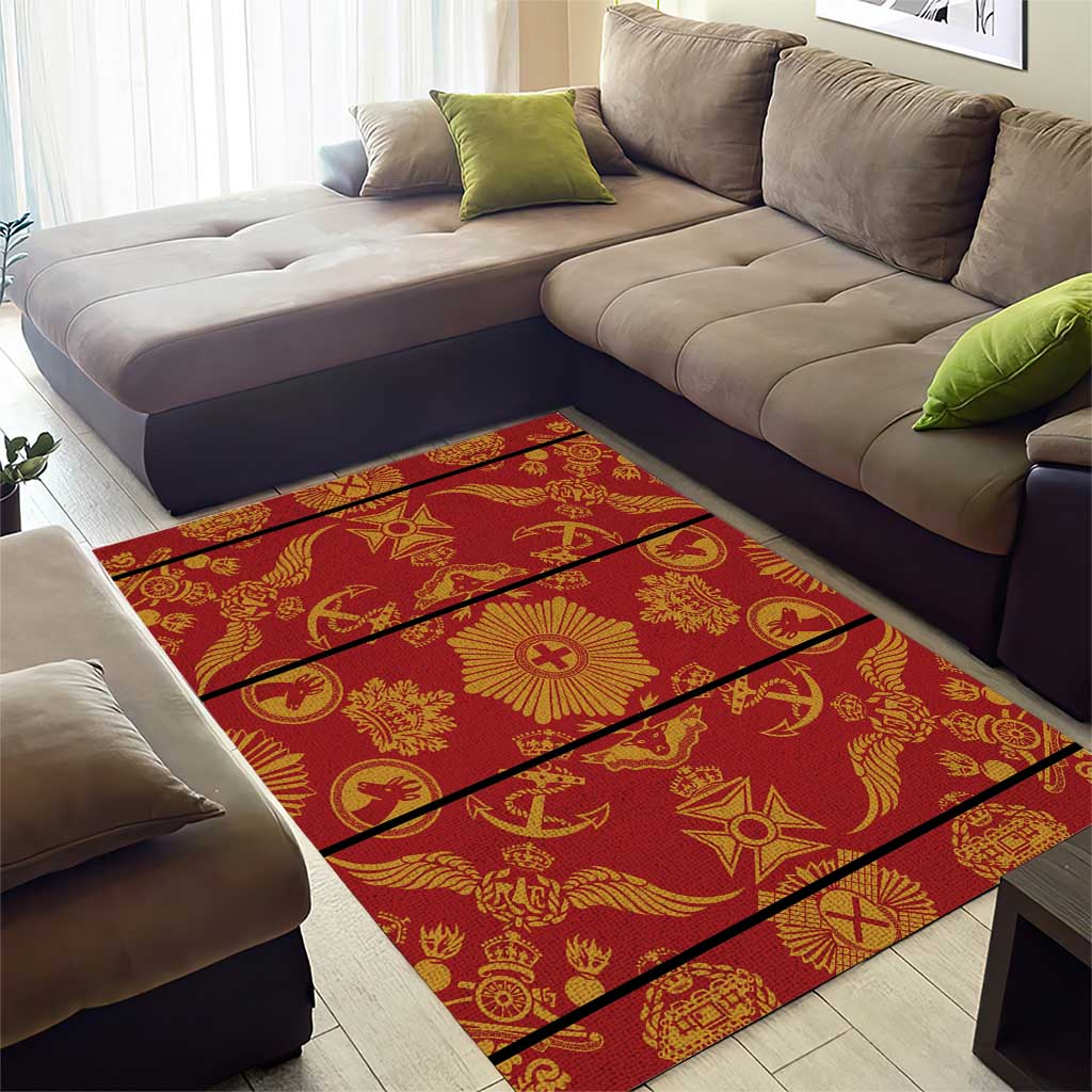 Lesotho Seanamarena Kharetsa Royal Red Area Rug Basotho Traditional Blanket Style - Wonder Print Shop