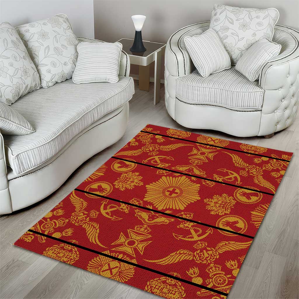 Lesotho Seanamarena Kharetsa Royal Red Area Rug Basotho Traditional Blanket Style - Wonder Print Shop