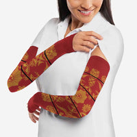 Lesotho Seanamarena Kharetsa Royal Red Arm Sleeves Basotho Traditional Blanket Style - Wonder Print Shop