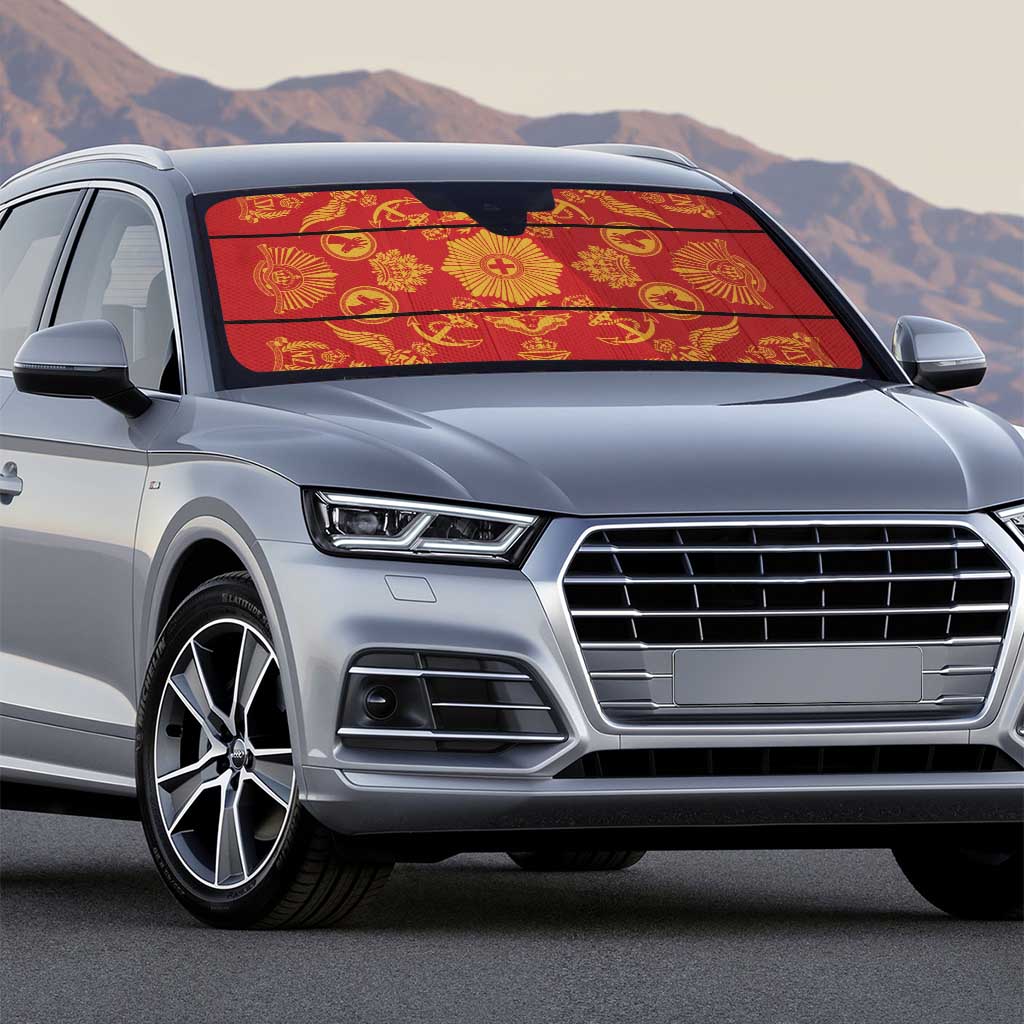 Lesotho Seanamarena Kharetsa Royal Red Auto Sun Shade Basotho Traditional Blanket Style - Wonder Print Shop