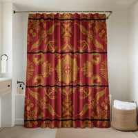 Lesotho Seanamarena Kharetsa Royal Red Bathroom Set Basotho Traditional Blanket Style - Wonder Print Shop