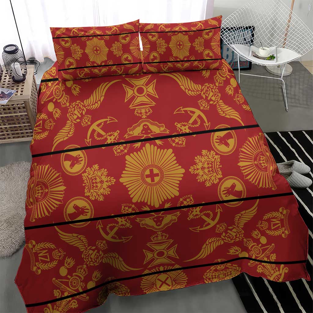 Lesotho Seanamarena Kharetsa Royal Red Bedding Set Basotho Traditional Blanket Style - Wonder Print Shop