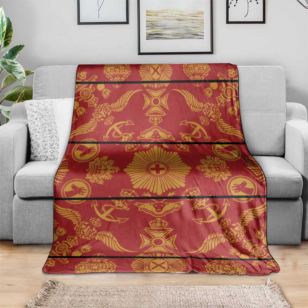 Lesotho Seanamarena Kharetsa Royal Red Blanket Basotho Traditional Blanket Style - Wonder Print Shop