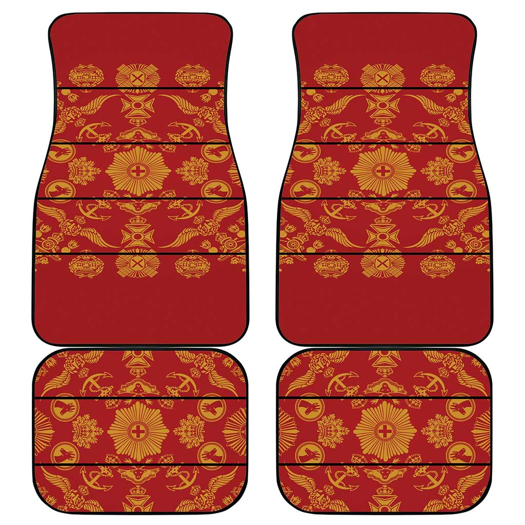 Lesotho Seanamarena Kharetsa Royal Red Car Mats Basotho Traditional Blanket Style - Wonder Print Shop
