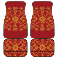 Lesotho Seanamarena Kharetsa Royal Red Car Mats Basotho Traditional Blanket Style - Wonder Print Shop
