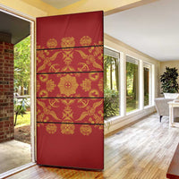 Lesotho Seanamarena Kharetsa Royal Red Door Cover Basotho Traditional Blanket Style - Wonder Print Shop