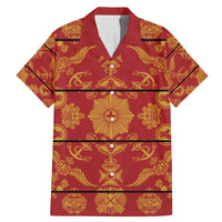 Lesotho Seanamarena Kharetsa Royal Red Family Matching Mermaid Dress and Hawaiian Shirt Basotho Traditional Blanket Style - Wonder Print Shop