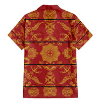 Lesotho Seanamarena Kharetsa Royal Red Family Matching Mermaid Dress and Hawaiian Shirt Basotho Traditional Blanket Style - Wonder Print Shop