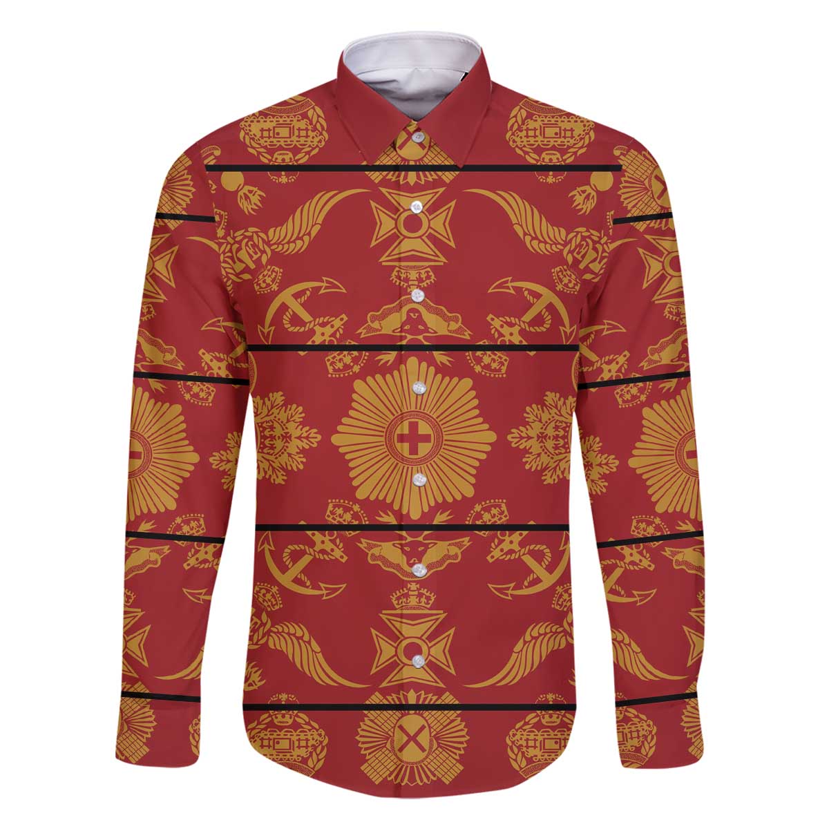 Lesotho Seanamarena Kharetsa Royal Red Family Matching Off The Shoulder Long Sleeve Dress and Hawaiian Shirt Basotho Traditional Blanket Style - Wonder Print Shop