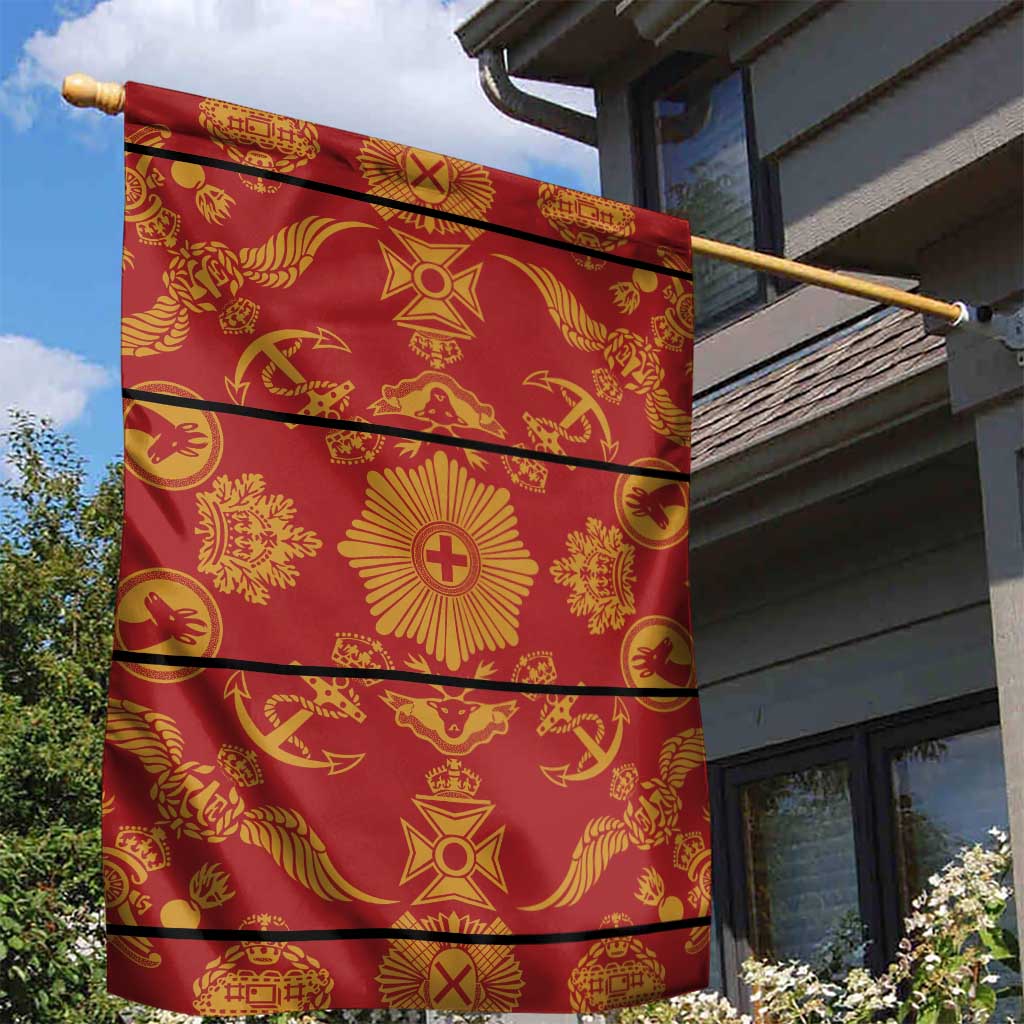 Lesotho Seanamarena Kharetsa Royal Red Garden Flag Basotho Traditional Blanket Style - Wonder Print Shop