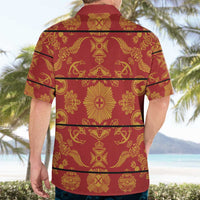 Lesotho Seanamarena Kharetsa Royal Red Hawaiian Shirt Basotho Traditional Blanket Style - Wonder Print Shop