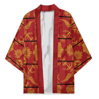 Lesotho Seanamarena Kharetsa Royal Red Kimono Basotho Traditional Blanket Style - Wonder Print Shop