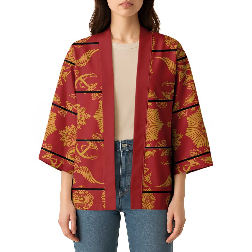 Lesotho Seanamarena Kharetsa Royal Red Kimono Basotho Traditional Blanket Style - Wonder Print Shop