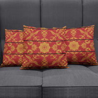 Lesotho Seanamarena Kharetsa Royal Red Pillow Cover Basotho Traditional Blanket Style - Wonder Print Shop