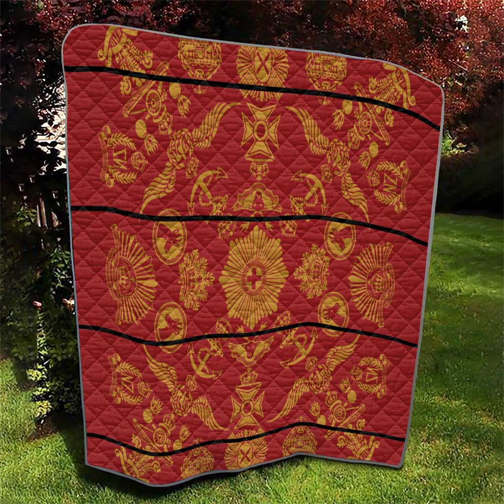 Lesotho Seanamarena Kharetsa Royal Red Quilt Basotho Traditional Blanket Style - Wonder Print Shop