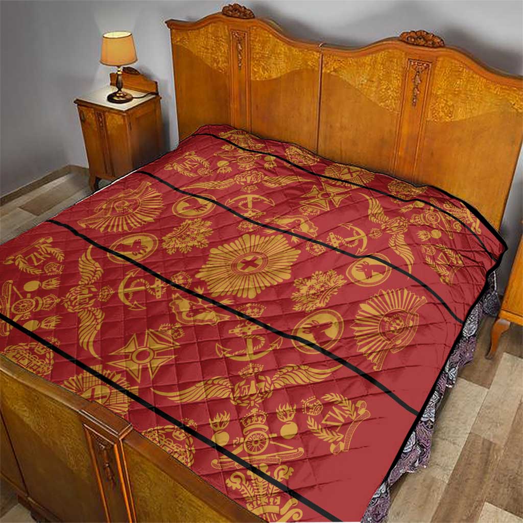Lesotho Seanamarena Kharetsa Royal Red Quilt Basotho Traditional Blanket Style - Wonder Print Shop