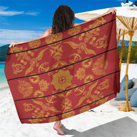 Lesotho Seanamarena Kharetsa Royal Red Sarong Basotho Traditional Blanket Style - Wonder Print Shop