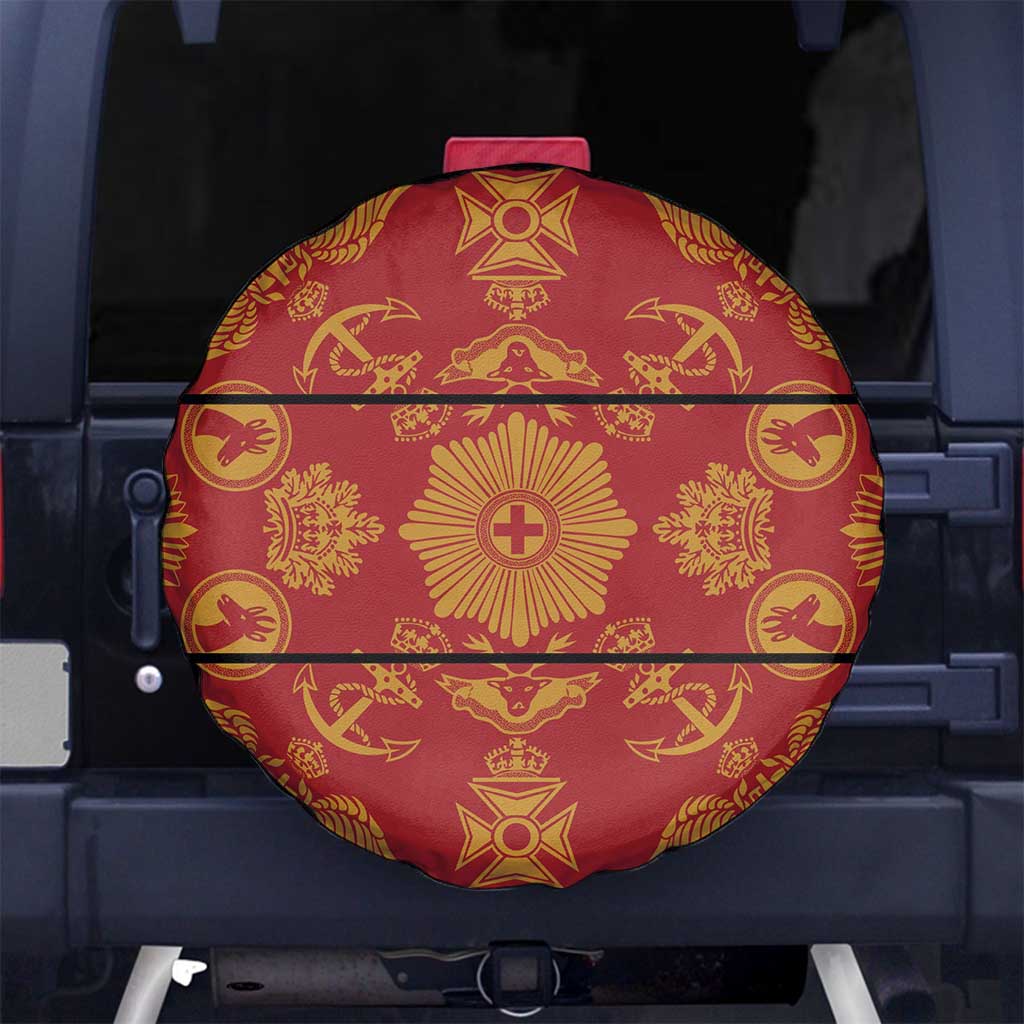 Lesotho Seanamarena Kharetsa Royal Red Spare Tire Cover Basotho Traditional Blanket Style - Wonder Print Shop