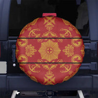 Lesotho Seanamarena Kharetsa Royal Red Spare Tire Cover Basotho Traditional Blanket Style - Wonder Print Shop