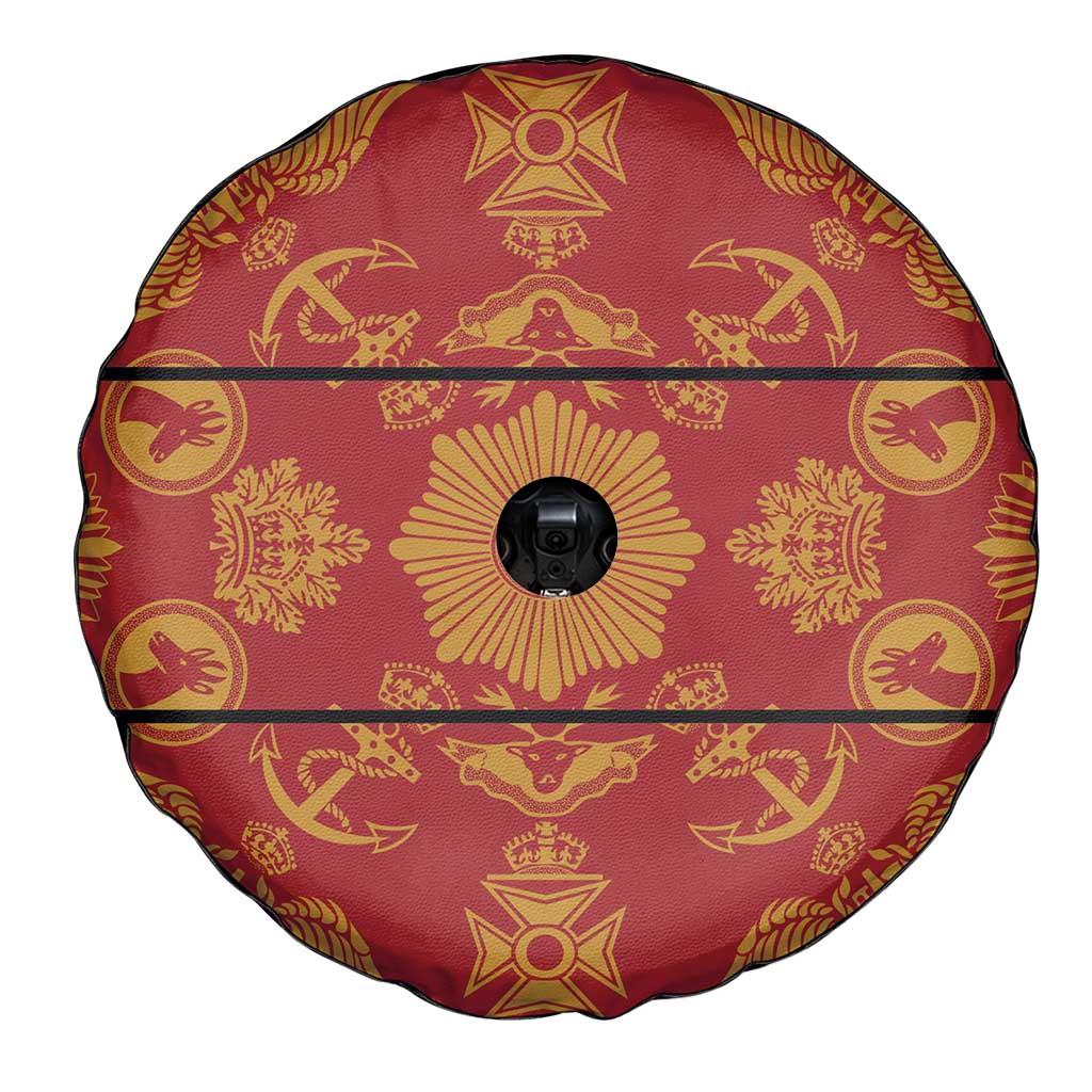Lesotho Seanamarena Kharetsa Royal Red Spare Tire Cover Basotho Traditional Blanket Style - Wonder Print Shop