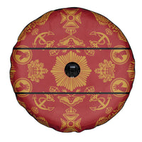 Lesotho Seanamarena Kharetsa Royal Red Spare Tire Cover Basotho Traditional Blanket Style - Wonder Print Shop