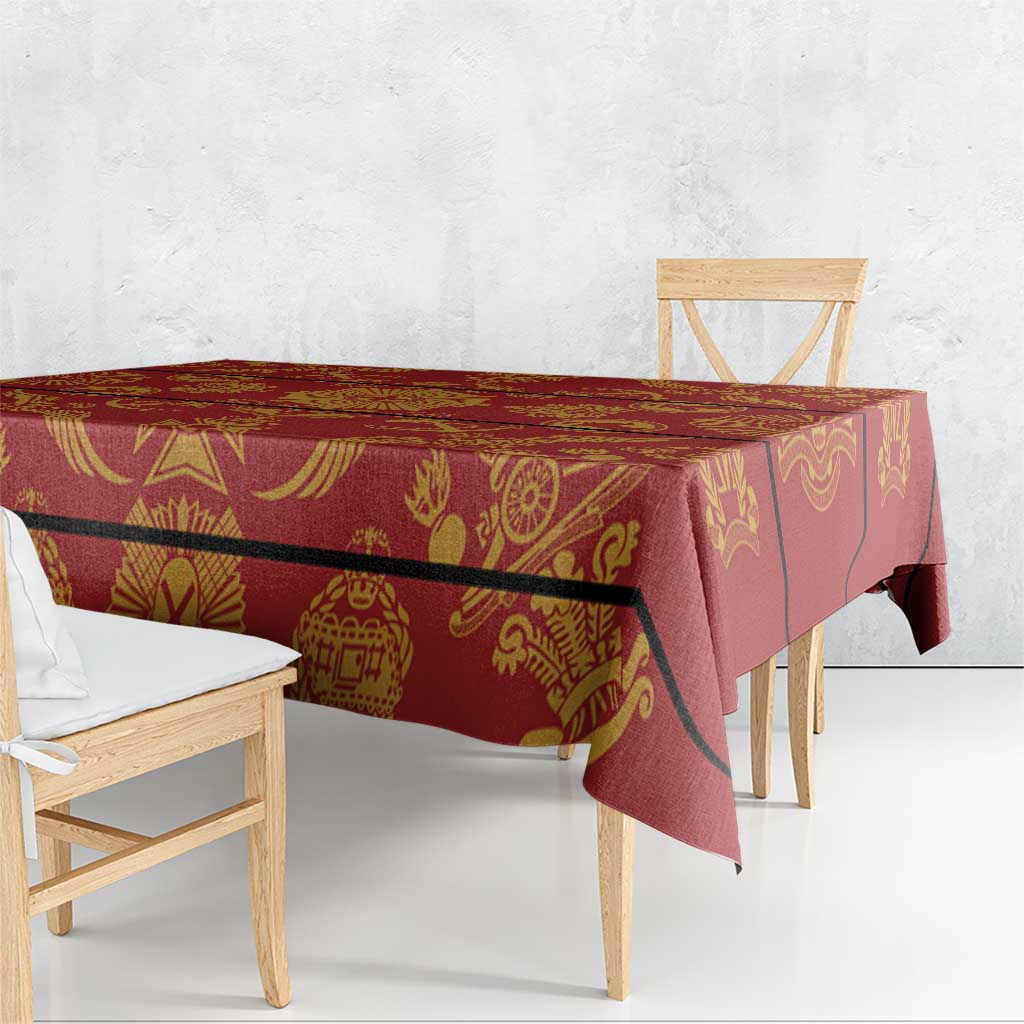 Lesotho Seanamarena Kharetsa Royal Red Tablecloth Basotho Traditional Blanket Style - Wonder Print Shop