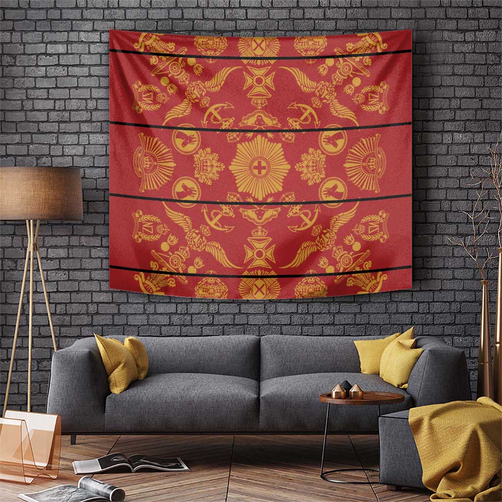 Lesotho Seanamarena Kharetsa Royal Red Tapestry Basotho Traditional Blanket Style - Wonder Print Shop