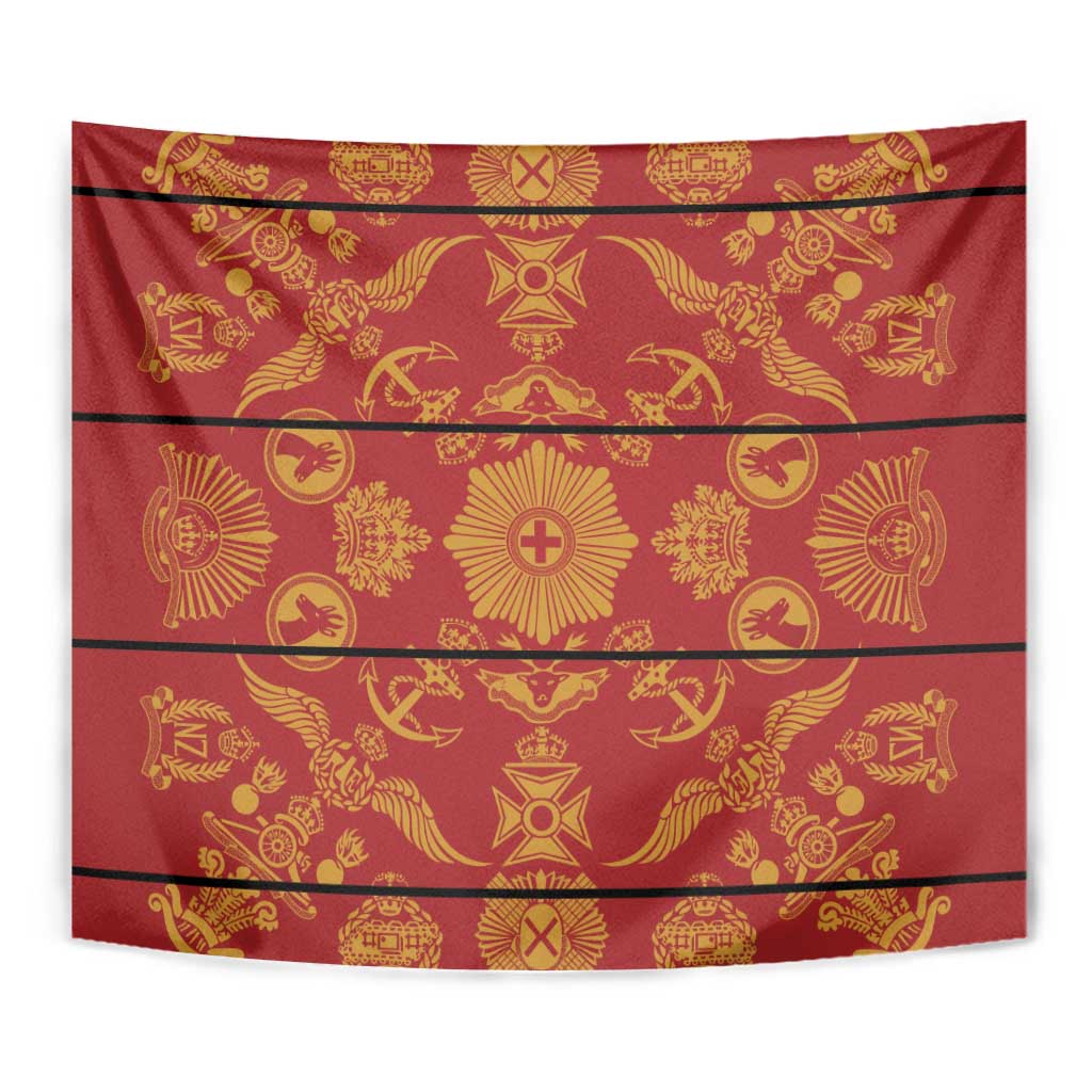 Lesotho Seanamarena Kharetsa Royal Red Tapestry Basotho Traditional Blanket Style - Wonder Print Shop