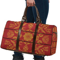 Lesotho Seanamarena Kharetsa Royal Red Travel Bag Basotho Traditional Blanket Style - Wonder Print Shop