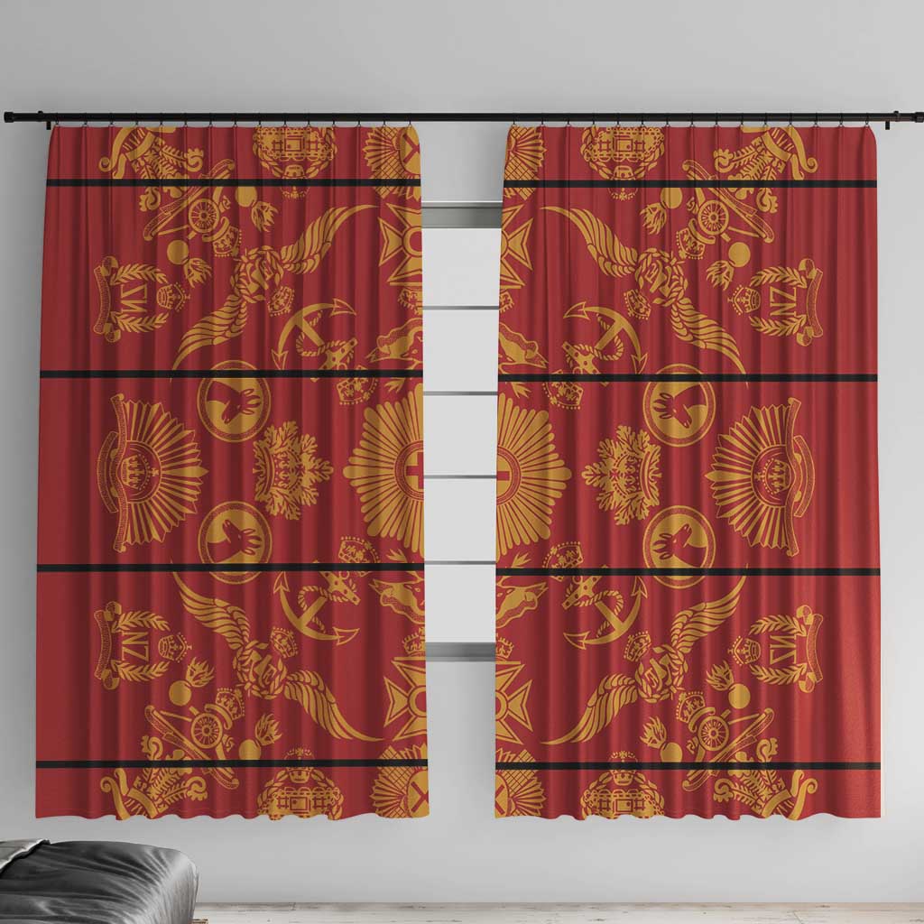 Lesotho Seanamarena Kharetsa Royal Red Window Curtain Basotho Traditional Blanket Style - Wonder Print Shop