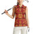 Lesotho Seanamarena Kharetsa Royal Red Women Sleeveless Polo Shirt Basotho Traditional Blanket Style - Wonder Print Shop
