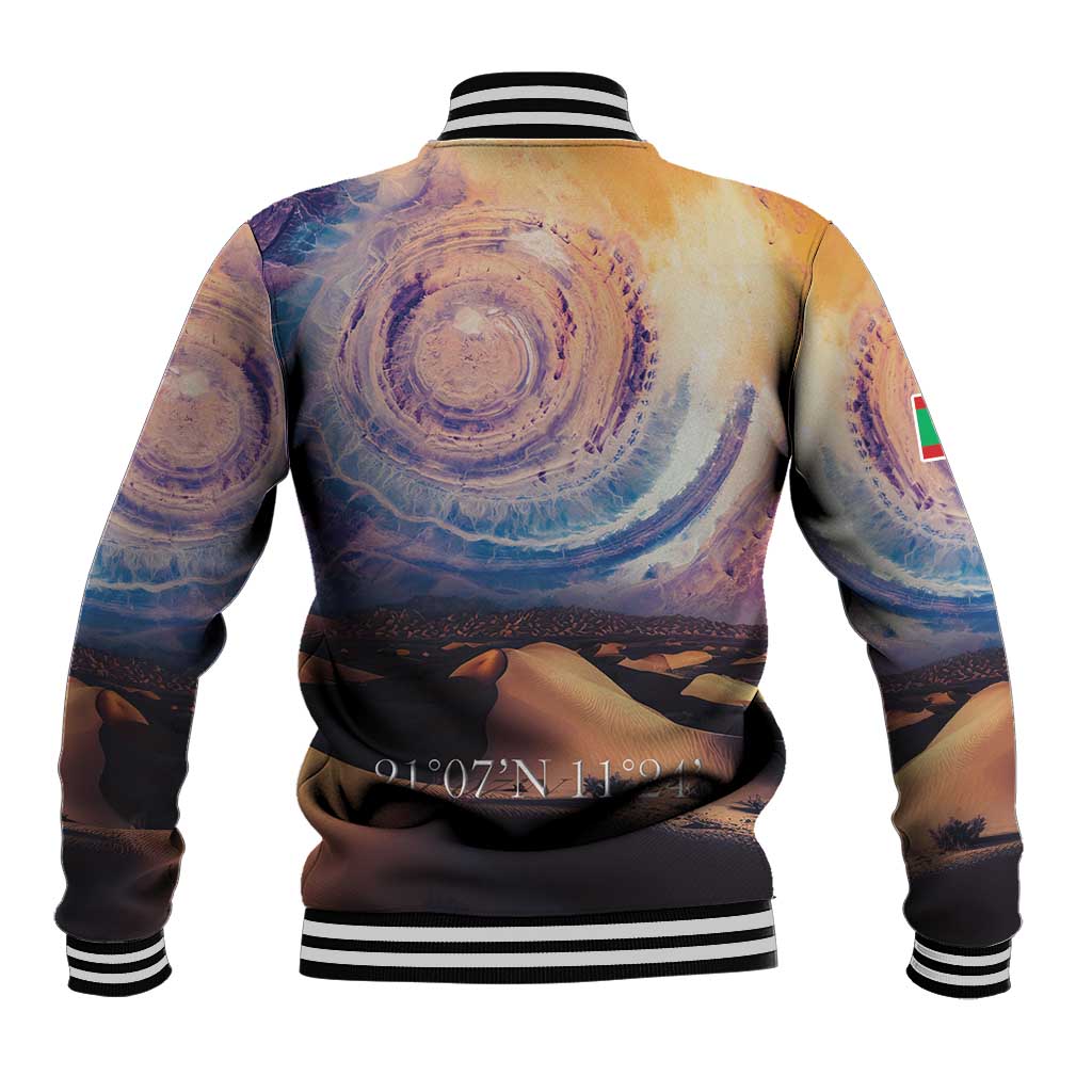 Mauritania Richat Structure Baseball Jacket Eyes of the Sahara - Wonder Print Shop